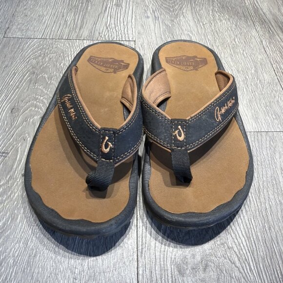 OluKai \'Ohana Brown Sandals Flip Flops Kids Size 13 Rabbit Kekai Foundation main image 5